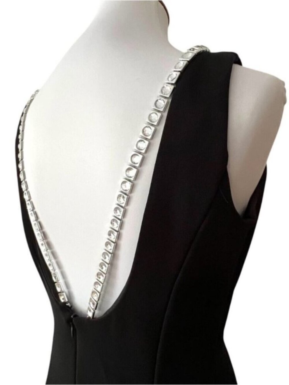 Vintage 8 Gown McClintock Medium Black Minimalist Y2K Formal Dress Hoco Long 60s